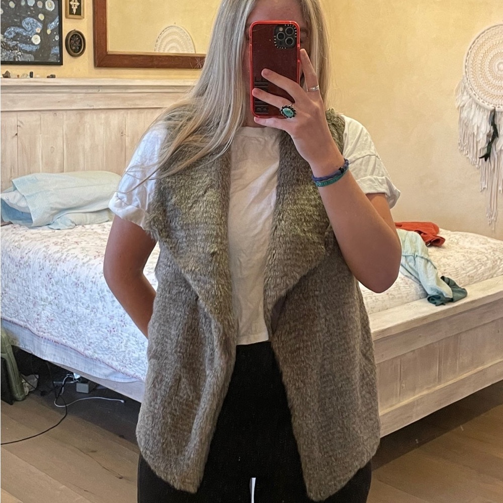 Faux fur vest